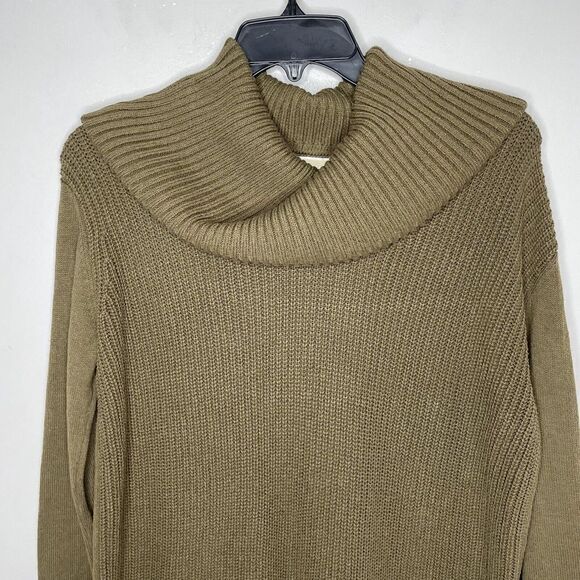 MICHAEL Michael Kors Womens Olive Green Cowl-Neck Pullover Sweater Sz S Tunic - Picture 4 of 8